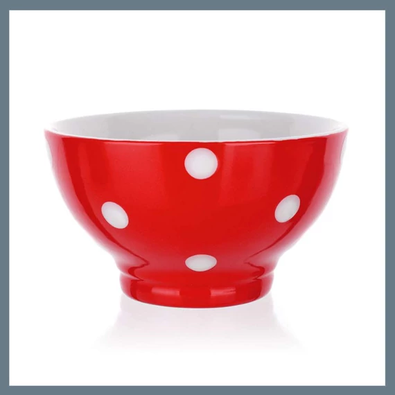 BANQUET Ciotola in ceramica 13 cm, pois rossi 60K1575-C
