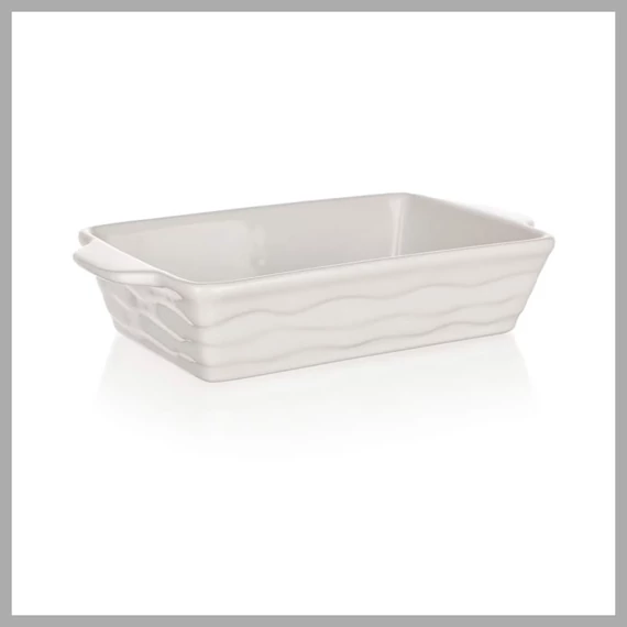 Teglia in ceramica CULINARIA 30x17 cm, bianca, quadrata 60ZF03