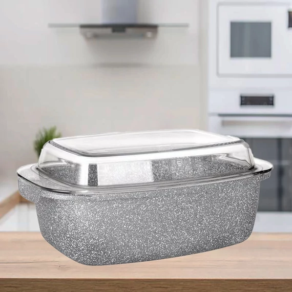 Teglia in alluminio con coperchio GRANITE 32,5 x 21 x 11 cm 5,7 L , 40051332