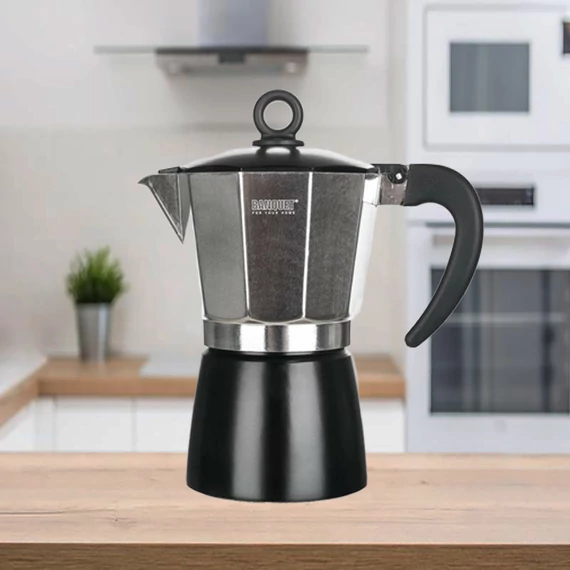 Caffettiera NOIRA in metallo, 3 porzioni, 150ml 49025017