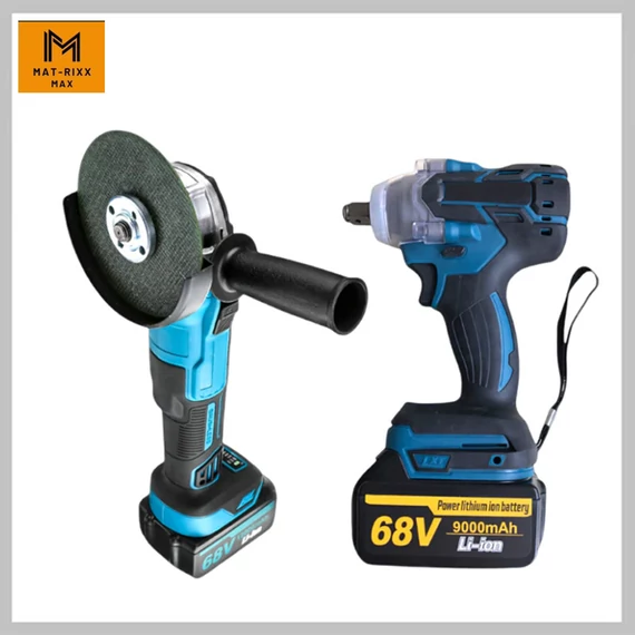 MAT-RIXX Set di utensili combinati in 2 pezzi con 2 batterie68V AMT-31