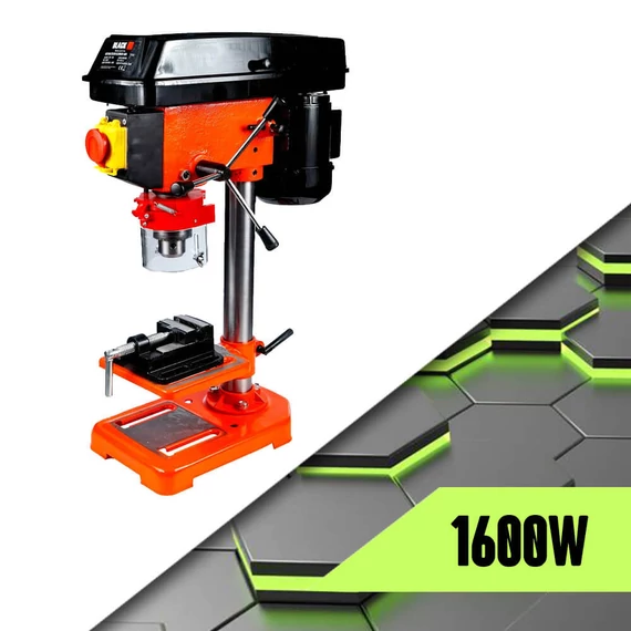 Trapano a colonna nero 1600W - 12233