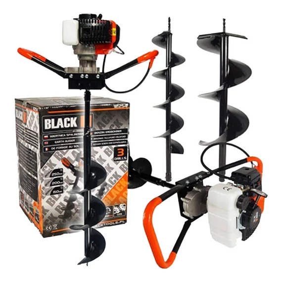 Black Trapano da terra a benzina 5200EA – 5,8 HP – 3 punte incluse