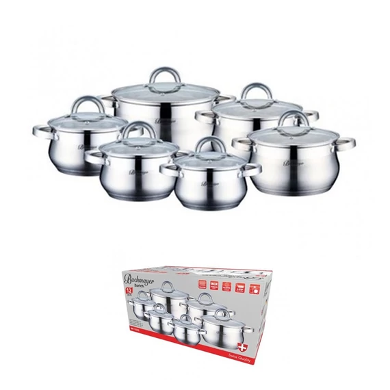 Bachmayer Set di pentole inox da 12 pezzi BM-15235