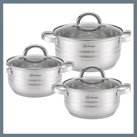Bachmayer Set di pentole in acciaio inox da 6 pezzi BM-15758