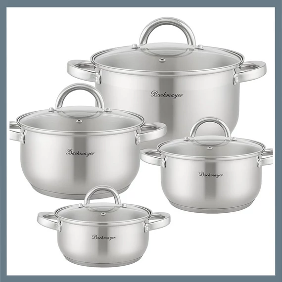 Set di pentole in acciaio inossidabile Bachmayer da 8 pezzi BM-15760