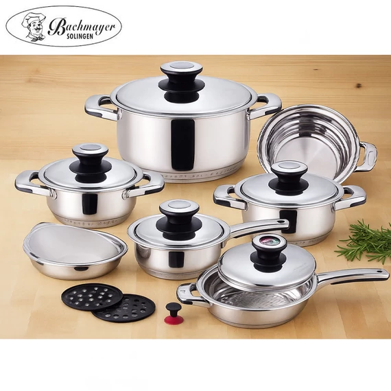 Bachmayer BM-1762 – Set di pentole 17 pezzi in acciaio inox a 9 strati