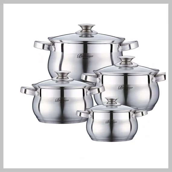 Set di pentole in acciaio inossidabile Bachmayer da 8 pezzi BM-283