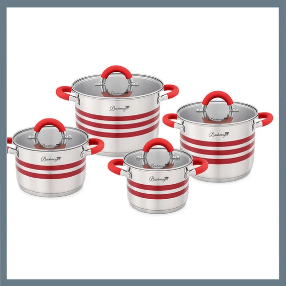 Bachmayer Set di 8 pezzi in acciaio inox BM-4010