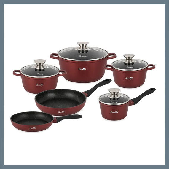 Set di pentole Bachmayer Marbleised - 10 pezzi, base a induzione BM-7811