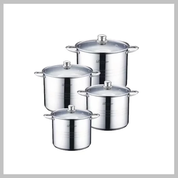 Bachmayer Set di pentole in acciaio inox da 8 pezzi BM15171