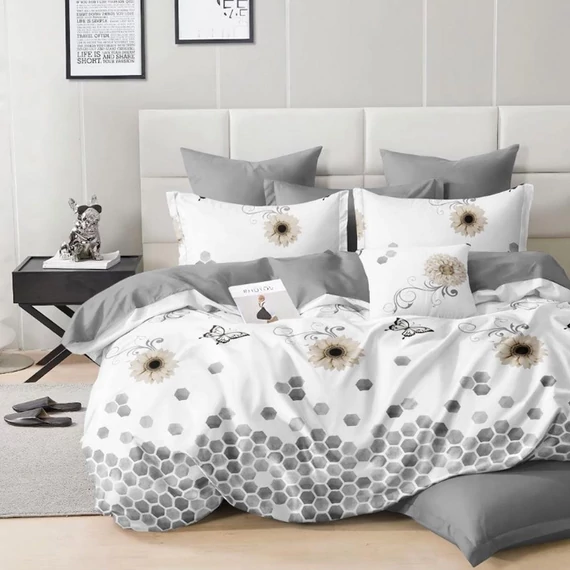 Set di biancheria da letto di alta qualità Bernadette 12 BL-05, 7 pezzi
