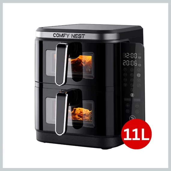 Comfy Nest CN-06184: Friggitrice ad aria con doppio cestello – 2800 W