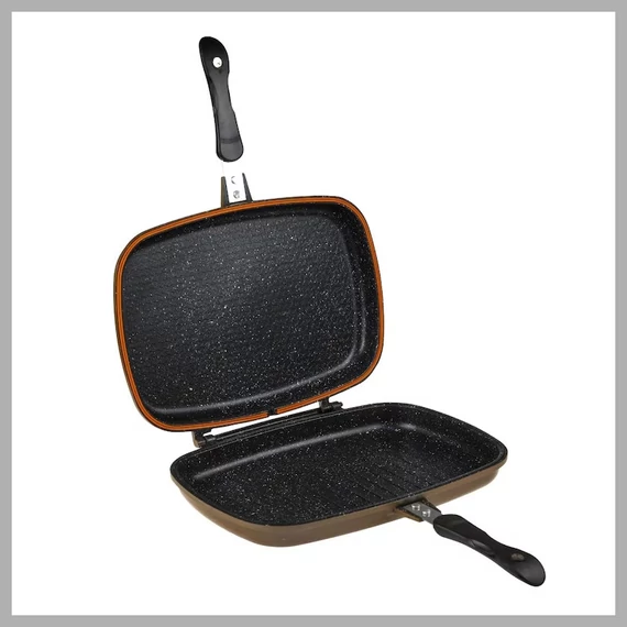 Padella doppia con rivestimento in marmo, 28 cm DADG28