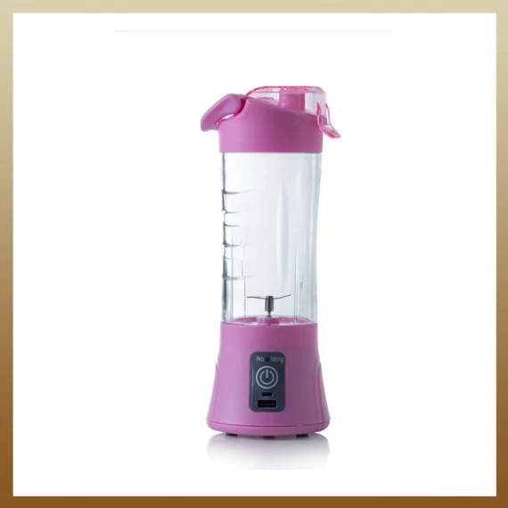 Mini frullatore portatile con porta USB, batteria ricaricabile, rosa HM-08