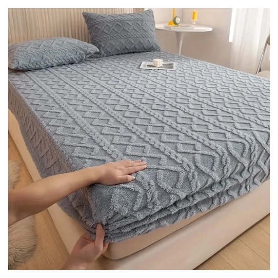 Coprimaterasso ultra morbido/protezione per materasso 180 x 200 cm blu HM251626K