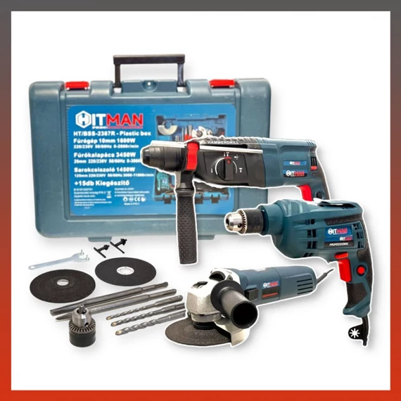 Hitman HT-BSS-2387R Trapano, Martello perforatore, Smerigliatrice angolare