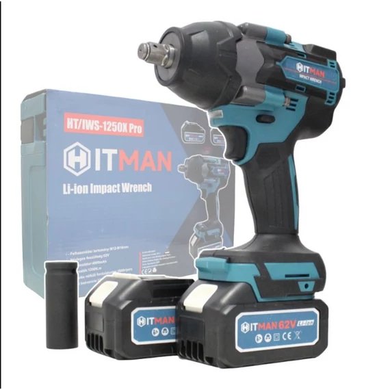 Haina Avvitatore a percussione Brutale Potente 1250NM 2 Batteria Grande IWS-1250X
