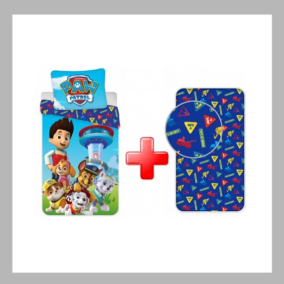Set di biancheria da letto e lenzuola con elastico – Paw Patrol JVL0071