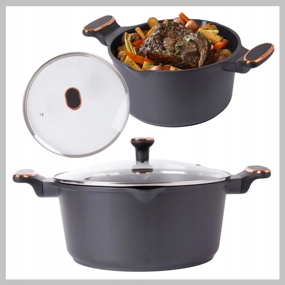 Pentola a induzione KingStyle premium con coperchio - 5 l (modello 07157)