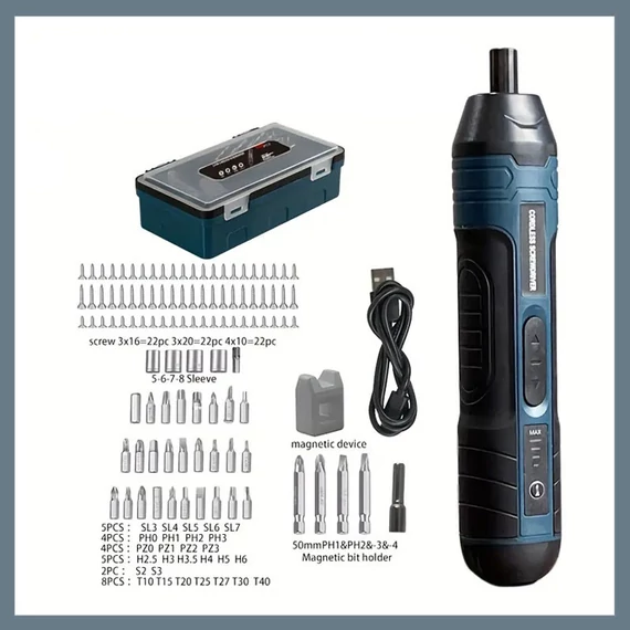 Cacciavite a batteria da 3,6 V - Set di 105 LH13268