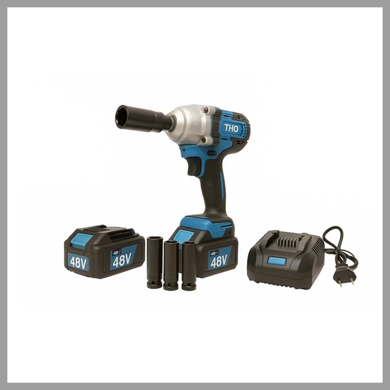 Avvitatore a impulsi compatto a batteria THO M-9027 con funzione chiave per ruote – 2 batterie da 88V