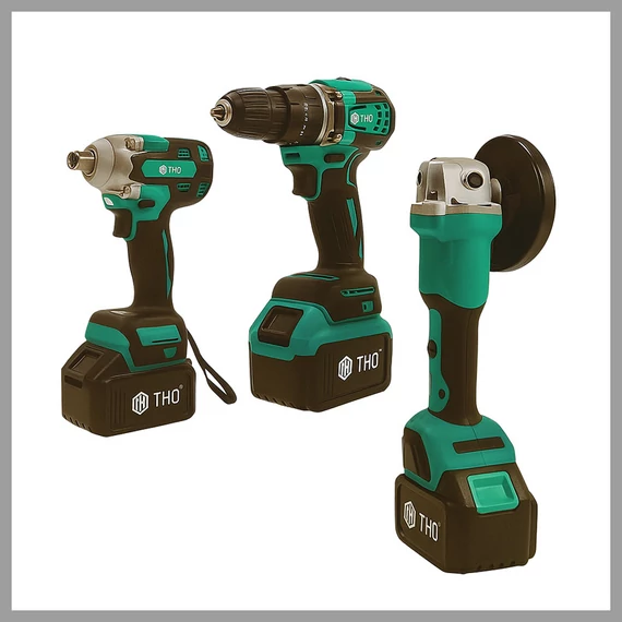 Set di utensili a batteria THO M-9029 – 3 pezzi con 2 batterie al litio