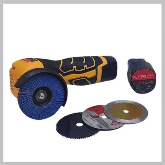 Mini smerigliatrice Mustang Star con 4 dischi e 2 batterie 16,8V MS-4T