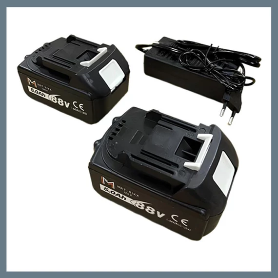 MAT-RIXX Batteria universale 88V agli ioni di litio 2 pezzi con caricatore MTX-288