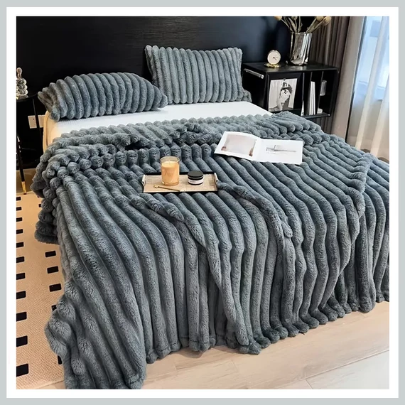 Coperta LUXIA 200 x 230 cm grigio scuro NP270015ssz