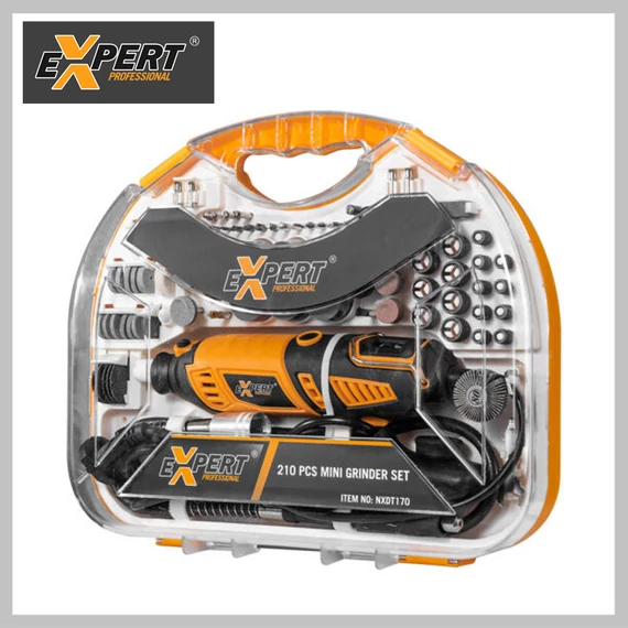 Smerigliatrice e levigatrice Expert Mini, 170 W, set da 210 pezzi NXDT170