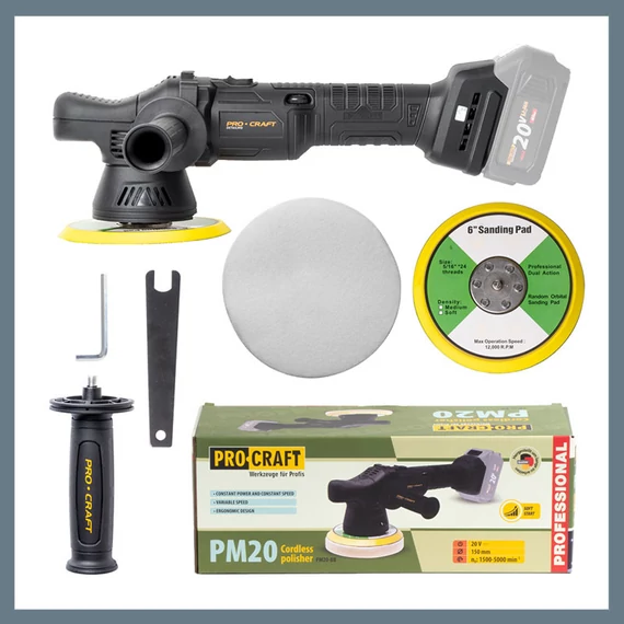 Lucidatrice a batteria Procraft (senza batteria e caricabatteria) PM20