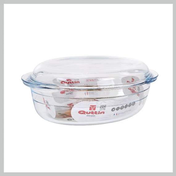 Pirofila ovale in vetro con coperchio QT-8890420R