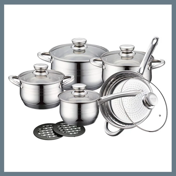 Royalty Line Set di pentole in acciaio inossidabile da 12 pezzi RL-1232