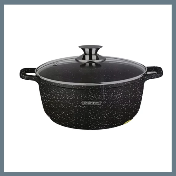 Pentola Royalty Line con rivestimento in marmo e coperchio, 44 cm, 24L RL-BS44MG