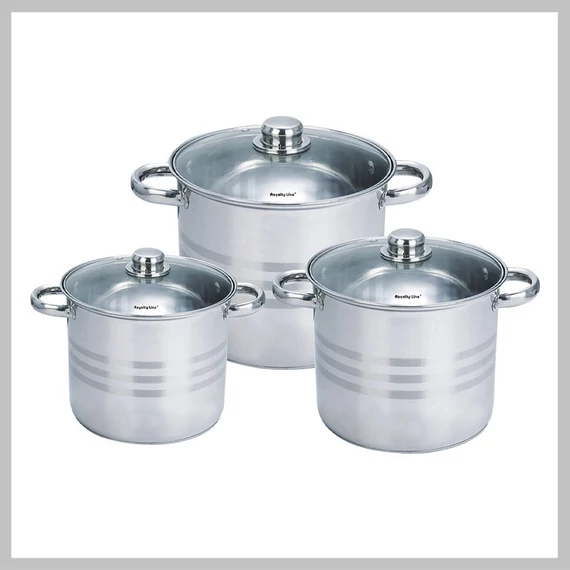 Royalty Line Set di pentole in acciaio inox da 6 pezzi RL-SP6