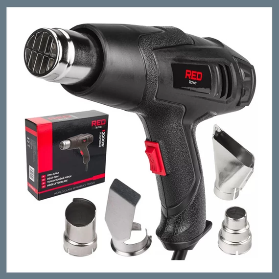 Pistola termica elettrica a 2 velocità 4 ugelli 2kW RTOP0042