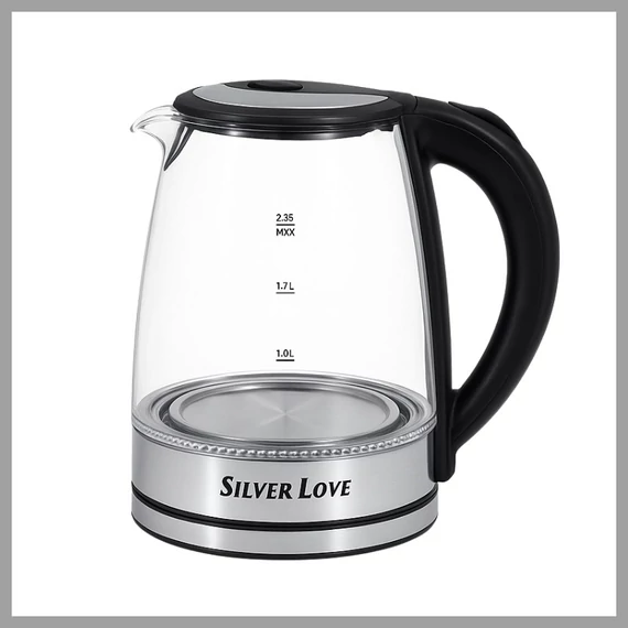 SilverLove Teiera elettrica in vetro da 2,3L SC-317