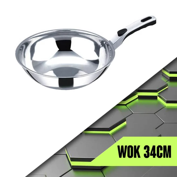 Victor 34cm wok in acciaio inox VCG34