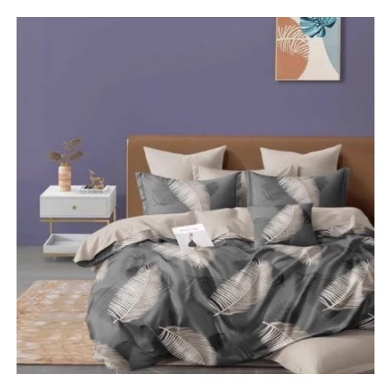 Viola 7 pezzi biancheria da letto in crêpe KP03 VIOLET5