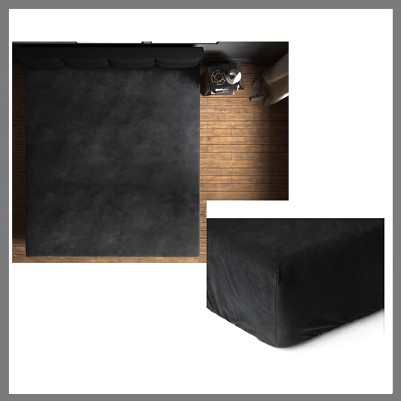 Lenzuolo in velluto elasticizzato - nero 140 x 200 ZT8720578055333
