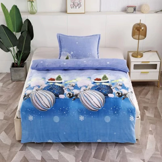 BLU NATALE Coperta in micropush 150 x 200 bluechristmas150
