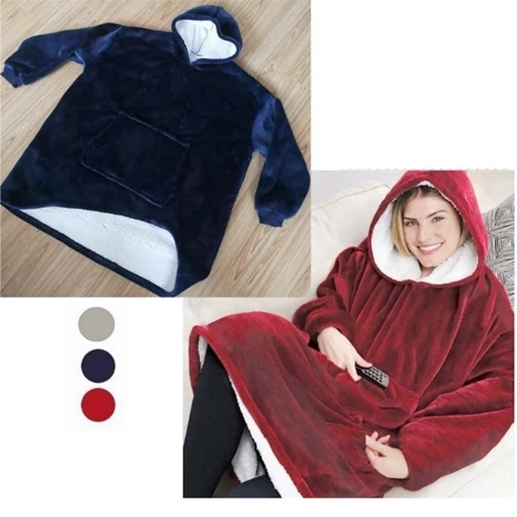 MORBIDA COPERTA OVERSIZE E MAGLIONE IN UN'UNICA SOLUZIONE