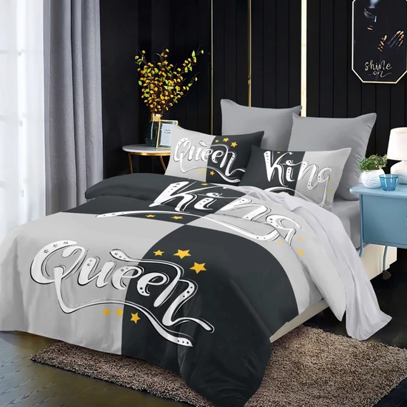 Biancheria da letto King & Queen in 7 pezzi king11