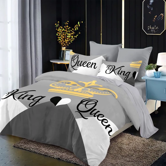Biancheria da letto King & Queen in 7 pezzi king8