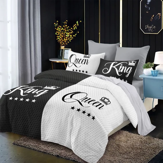 Biancheria da letto King & Queen in 7 pezzi king9