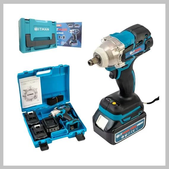 Avvitatore a impulsi a batteria ad alta capacità Hitman HT-IWS-725L – 725 Nm, 62V