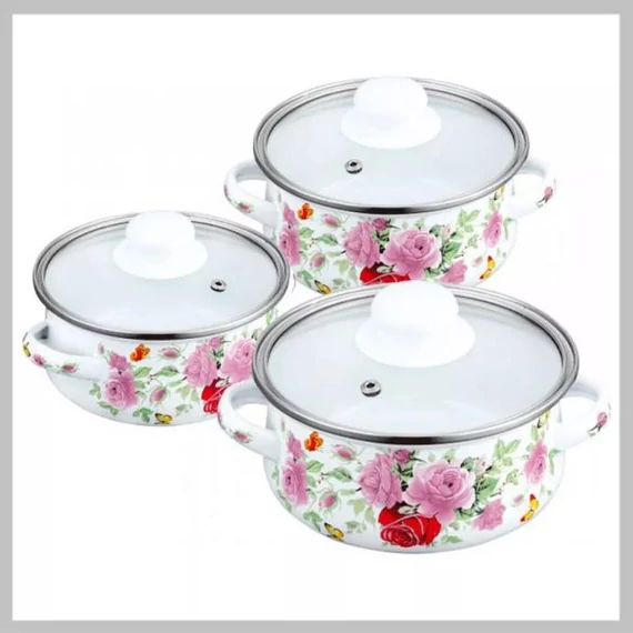 Set di pentole smaltate per induzione 6 pezzi Peterhof PH 15865