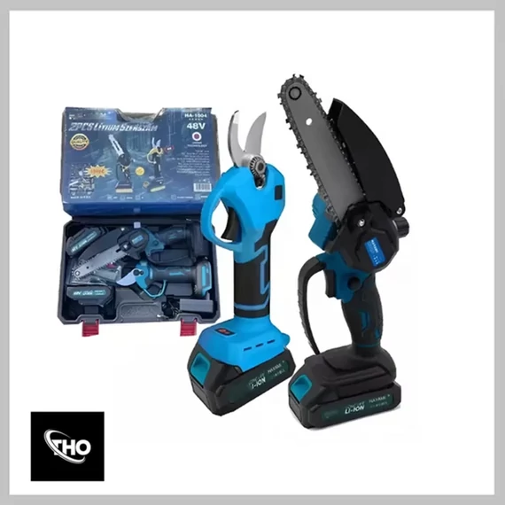 Set da giardino a batteria THO Lux 36V – Motosega e forbice da potatura M-9094