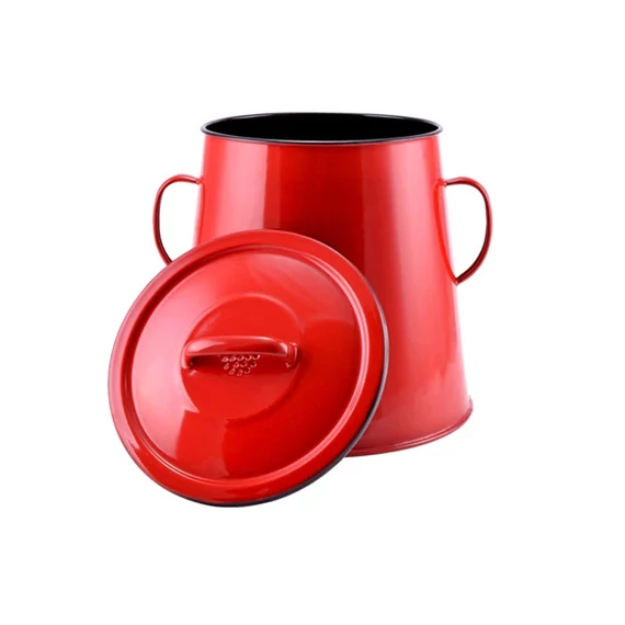 Perfect Home Vaschetta per grassi smaltata da 10 litri rossa 10428